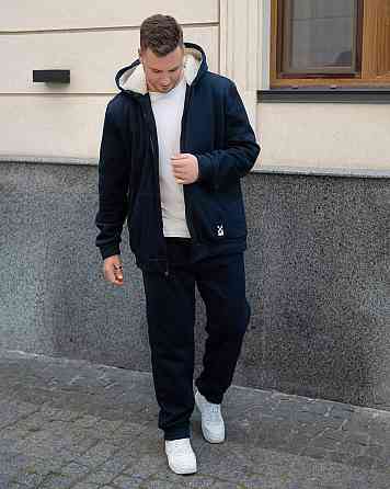 Спортивний костюм із хутром чоловічий Синій 52/54 Харків