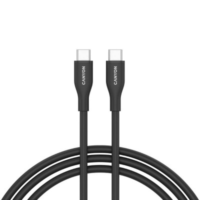 Дата кабель USB-C to USB-C 1.0m CC60SC10 60W Silicon Black Canyon (CNS-CC60SC10B) Вінниця - фото 1