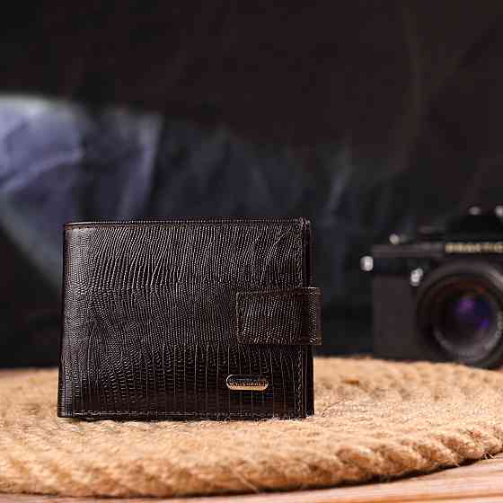 Небольшой мужской кошелек из натуральной фактурной кожи CANPELLINI 21507 Коричневый Киев