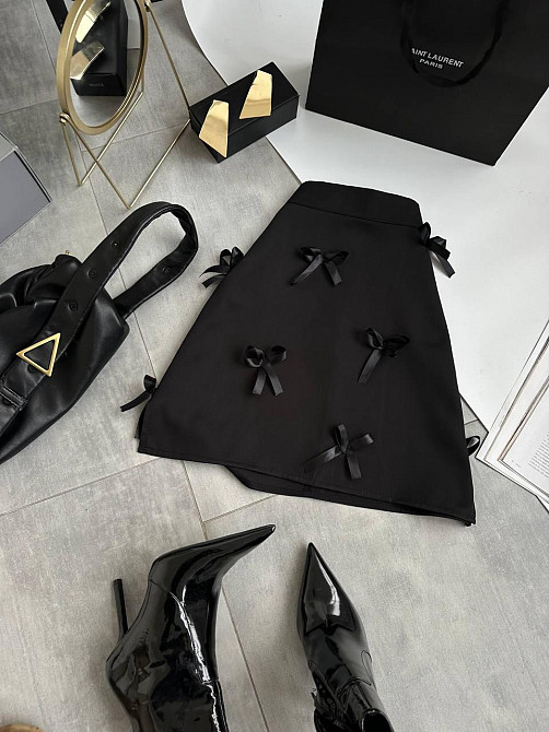 Женская трендовая юбка с бантиками костюмка 44/46 Одесса - изображение 2