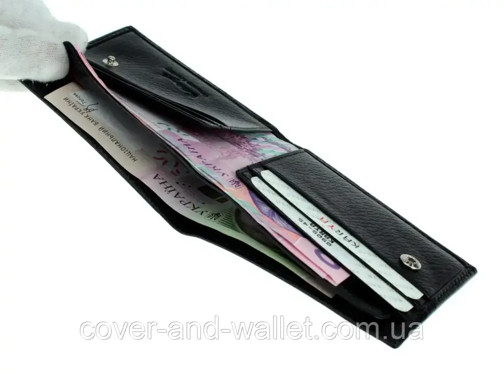 Тонкий чоловічий шкіряний гаманець маленького розміру Karya 0905 Київ - фото 7