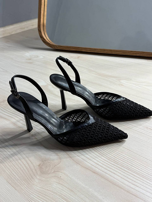 Туфлі жіночі Meideli 2051-5 слінбекі сітка на шпильці чорні, 38, 25 см Київ - фото 15