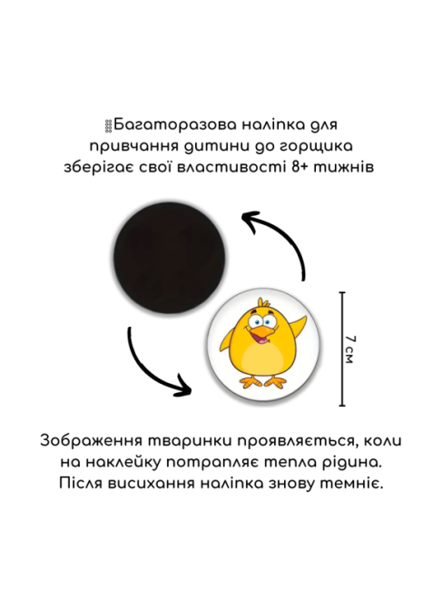 Термонаклейки для приучения к горшку детские для малышей многоразовые набор из 5 штук  MegaZayka сказочные Кривой Рог - изображение 4