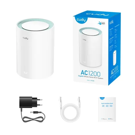 Маршрутизатор WiFi Mesh-система WiFi 5 Cudy M1300 (1-Pack) дводіапазонний гігабітний AC1200 (73-00517) Київ