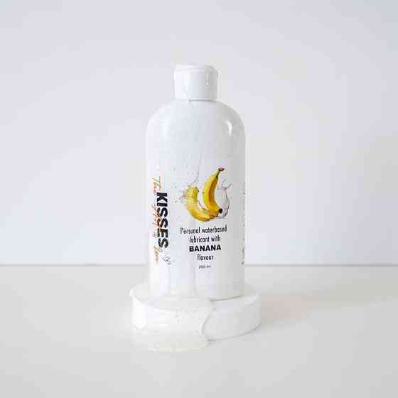 Лубрикант на водній основі Kisses Банан 200 мл. – Інтимне мастило Вінниця