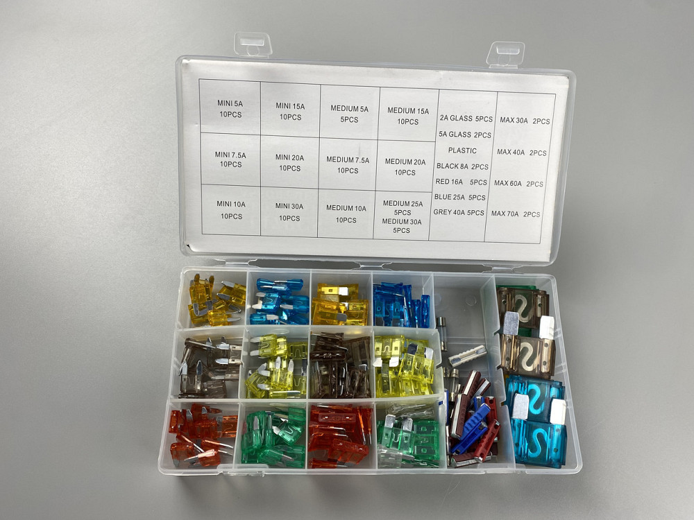 Набір запобіжників 147 шт від 5A до 70А від 5A до 70А  (mini, micro, medium, maxi, круглі скло + круглі кераміка) бокс пластиковий Мукачево - фото 7