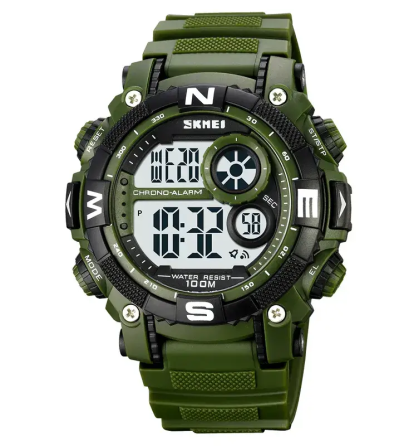 Чоловічий наручний кварцовий годинник Skmei 1887 (Зелений) Вінниця