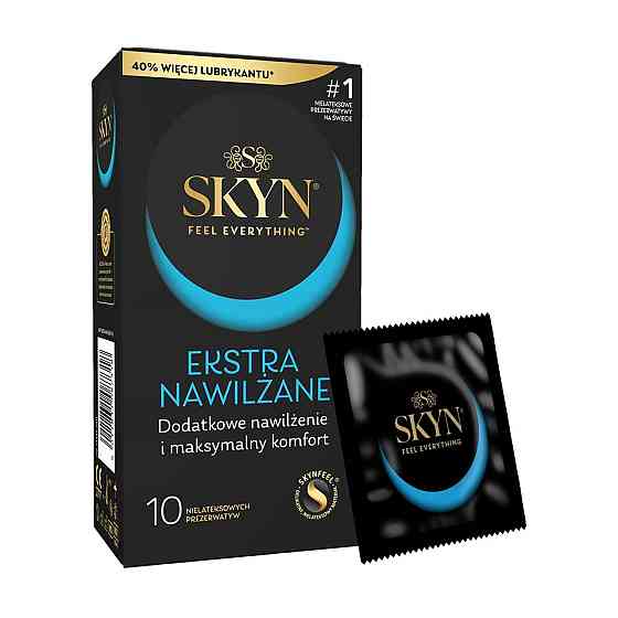 Безлатексні преміум-презервативи SKYN Ekstra Nawilżanel 10 шт, ультратонкі, на 40 % більше змазки Sex Aura Київ