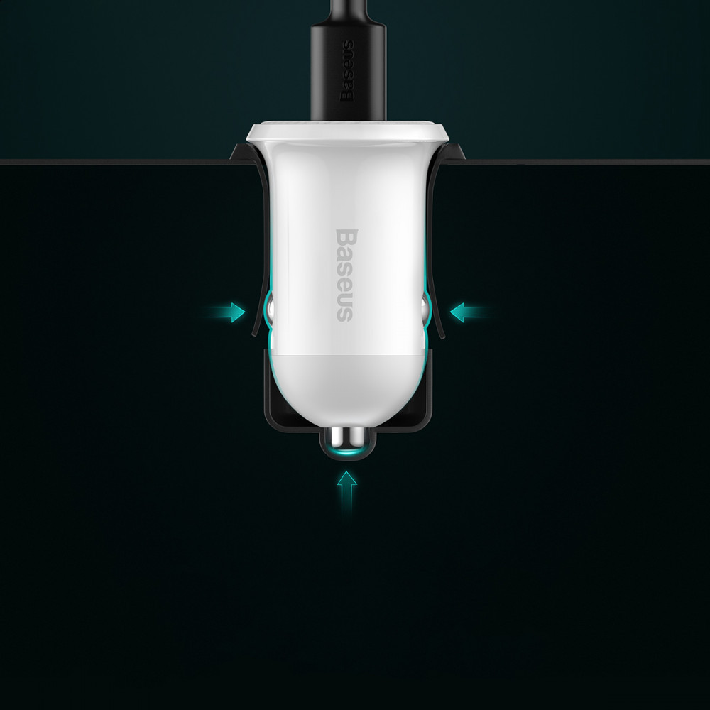 Автомобильное зарядное устройство для Baseus Grain Pro 4.8A 2USB черный Львов - изображение 3
