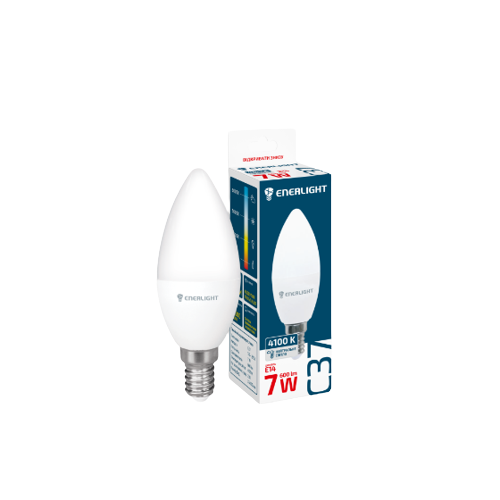 Лампа LED C37 7W E14 4100К 175-275V Enerlight Житомир