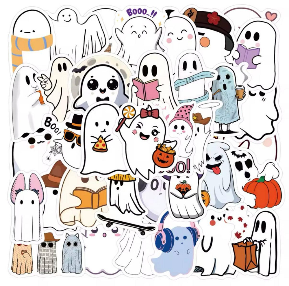 Набір наклейок (стікерів) Привиди (60 шт.) стікербомбінг для телефону, ноутбука Київ - фото 1
