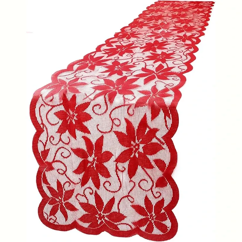 Новогодняя скатерть дорожка 180 на 33 см красный Киев - изображение 8