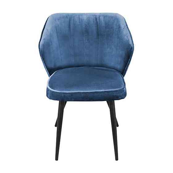 Стілець крісло м'який TommyDesign Beatrice 47 округлі ніжки Синій Київ