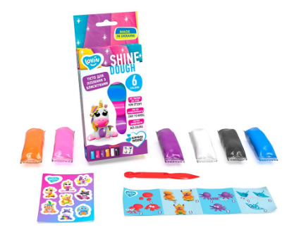 Асорті 6 кольорів Shine Assorted TM Lovin Набір для ліплення з тістом, шт Киев