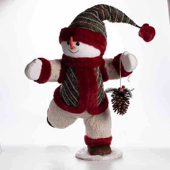 Yiwu Новорічна фігурка Сніговик з шишкою 40×33×74 (см) CR-4-13 Коломыя