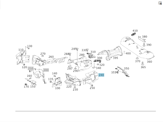 Mercedes-Benz  A1666821700 Тепловий екран ML/GLE W166 GL/GLS X166 GLE Coupe C292 Одесса