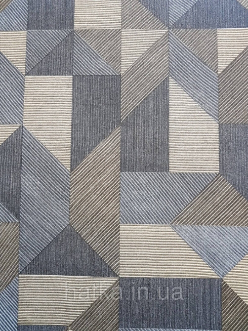 Обои виниловые на флизелиновой основе BLOOMING BL22771 геометрия ромбы треугольники песочный коричневый серый Київ - фото 2