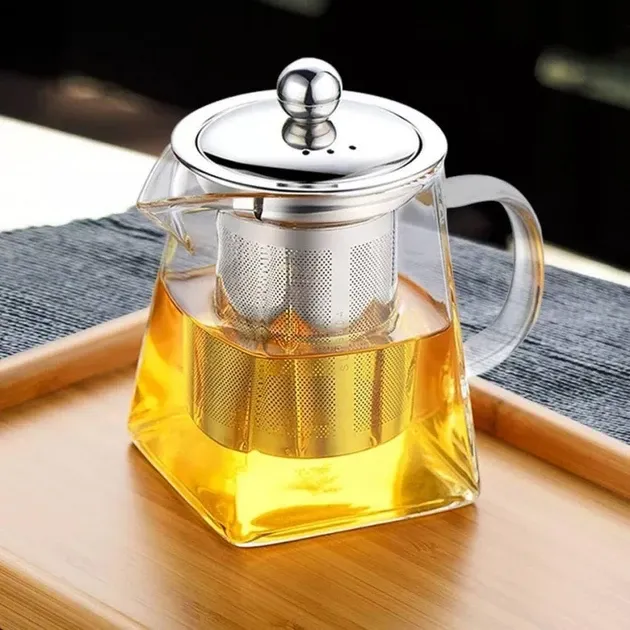 Чайник заварочный EB-19021 из жаропрочного боросиликатного стекла 550 мл с фильтром из нержавеющей стали Одесса - изображение 4