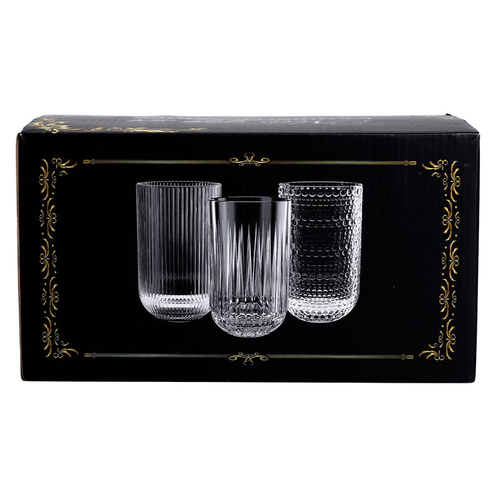 Набір склянок з товстого скла 6 шт скляні стакани 500 мл для холодних напоїв скляні стакани 500 мл HP-YH-37 Коломия - фото 2