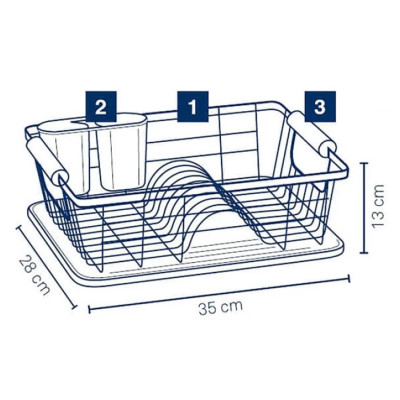 Сушилка для посуды Kela Rica з ручками 35 х 28 см (11713) Винница - изображение 4