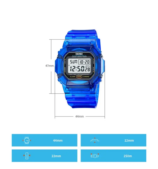 Женские наручные спортивные часы Skmei 1999 (Синий) Винница - изображение 10