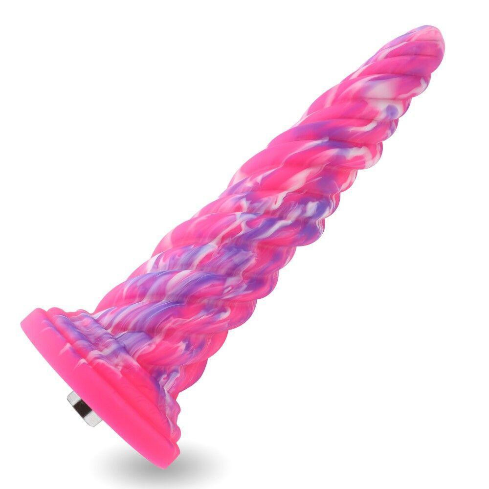 Фантазійний фалоімітатор 10.12″ для секс-машин Hismith Silicone Dildo rose Monster Series, KlicLok Sex Aura Київ - фото 1
