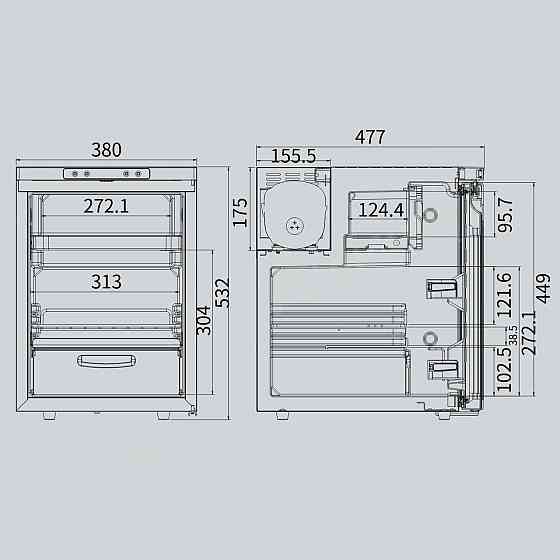 Компресорний автохолодильник Alpicool CR50X (44 літри). До -20℃. (12, 24 вольт) Київ