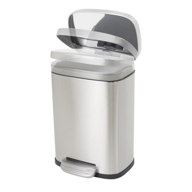 Прямоугольное мусорное ведро Mixxus Bevel-TC0112 с плавным закрытием, нержавеющая сталь, 12 л Харьков - изображение 18