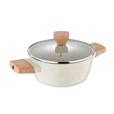 Кастрюля Bergner Naturally, з кришкою 20 см, 2.4 л (BG-34745-CR) Винница