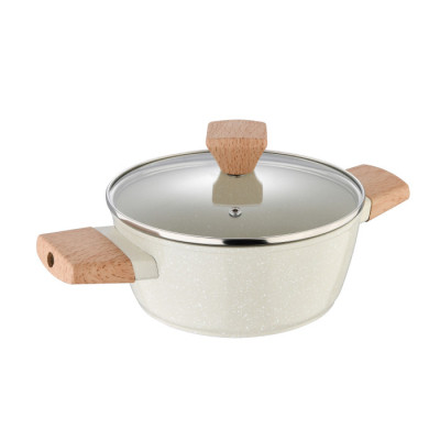 Кастрюля Bergner Naturally, з кришкою 20 см, 2.4 л (BG-34745-CR) Винница - изображение 1