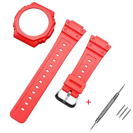 Ремешок + безель (рант) для Casio G-Shock GA-2100 Red SI SBR Київ