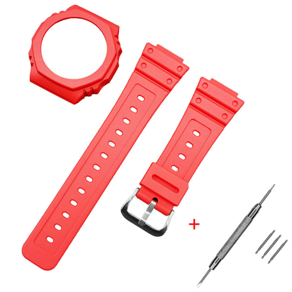 Ремешок + безель (рант) для Casio G-Shock GA-2100 Red SI SBR Київ - фото 1