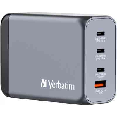 Зарядное устройство Verbatim GaN 240 W 4 ports (USB-C-140 W,USB-C-100 W,USB-C-65 W /USB-A -3.0) (32205) Винница