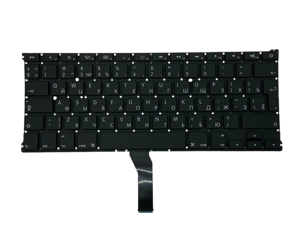 Клавиатура для ноутбука Apple MacBook Air 2011+ (A1369) с подсветкой (Light), Black, (No Frame), RU (вертикальный энтер) Винница - изображение 1