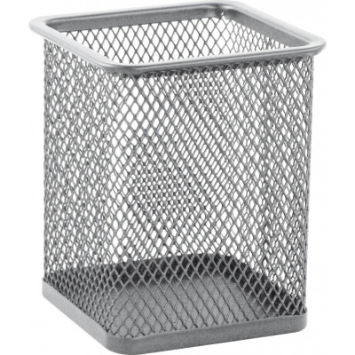 Подставка для ручек Buromax квадратная, металлическая, серебристая (BM.6201-24) Винница - изображение 1