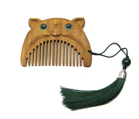 Гребінець для волосся натуральний сандал Свинка Київ - фото 1