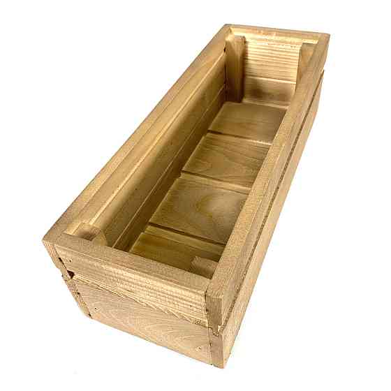 Ящик садовый декоративный для цветов или для хранения вещей из натурального дерева 40х14,5х11,5 см Каменец-Подольский