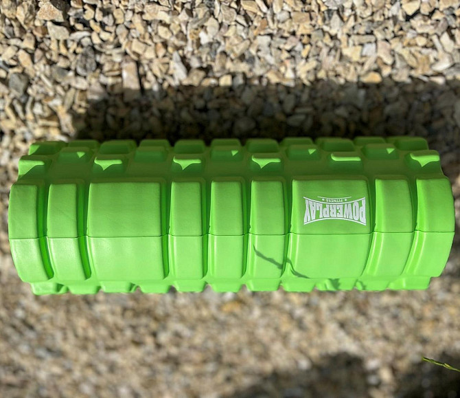 Масажний ролик (роллер) PowerPlay 4025 Massage Roller Зелений (33x14см.) Каменское - изображение 9