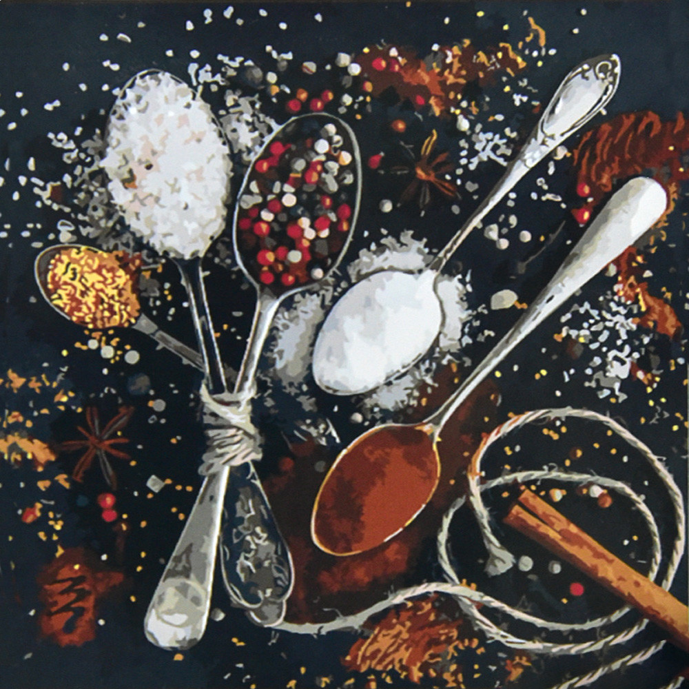 Набір для розпису по номерах Барвисті спеції Strateg розміром 50х50 см (АА004), шт Киев - изображение 1