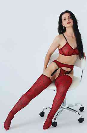 Сексуальна білизна "Red leopard", колір червоний, розмір М Sex Aura Київ