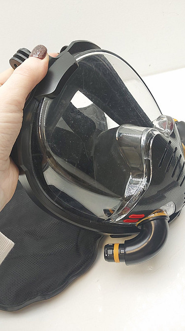 Повнолицева маска для снорклінгу з диханням через ніс HJKB (Б клас) Луцк - изображение 5