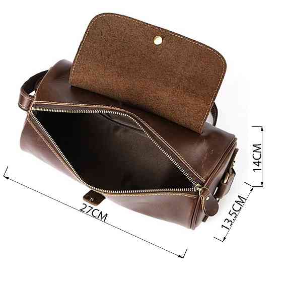 Сумка чоловіча закруглена Vintage 14694 Коричнева Київ
