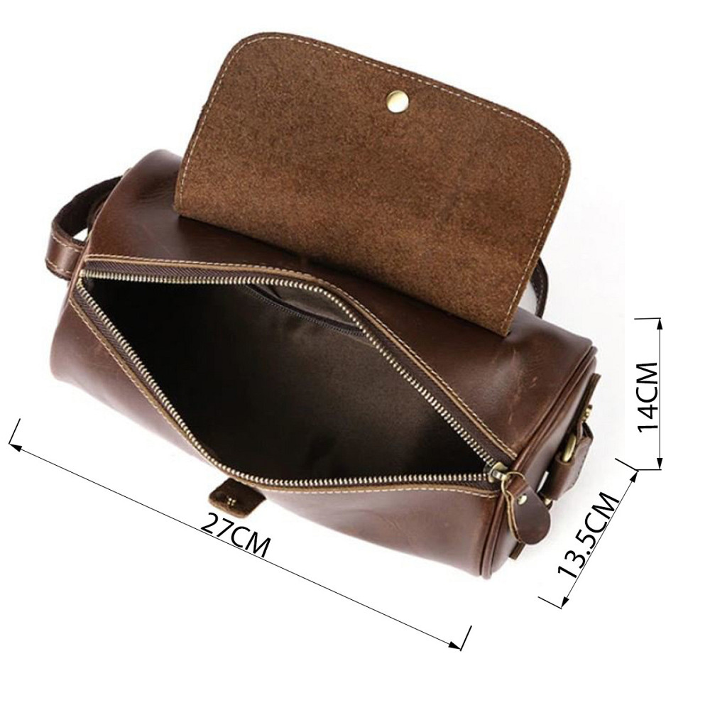 Сумка чоловіча закруглена Vintage 14694 Коричнева Київ - фото 3