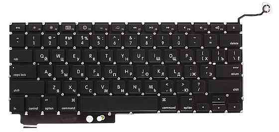 Клавиатура для ноутбука Apple MacBook Pro (A1286) с подсветкой (Light), Black, (No Frame), с (SD), RU (горизонтальный энтер) Вінниця