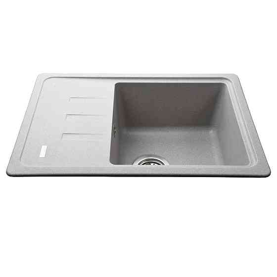 Гранітна мийка Globus Lux MONO сірий камінь 620x435 мм-А0005 Київ