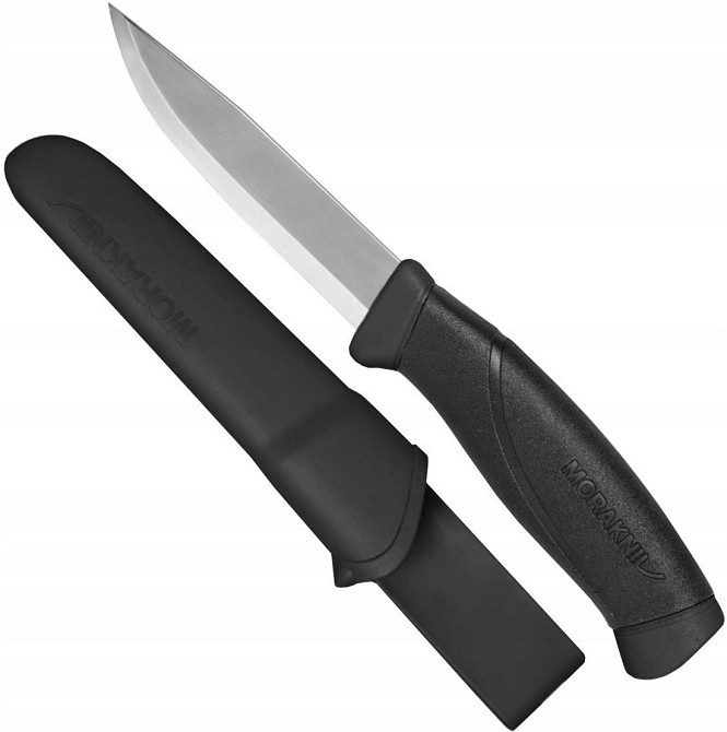 Туристичний Ніж з чохлом Morakniv "Comanion" Black (12141) Нержавіюча сталь Нововолинськ - фото 1