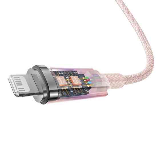 Кабель Baseus Explorer Series Fast Charging Cable with Smart Temperature Control Type-C to iP 20W 1m Pink Киев
