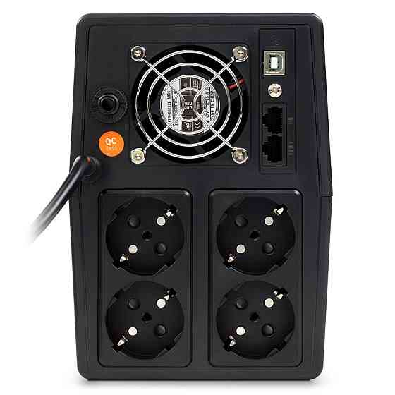 ДБЖ NJOY Horus Plus 1500 (PWUP-LI150H1-AZ01B) Lin.int., AVR, 4 x євро, USB, LCD, пластик Чорний Харків