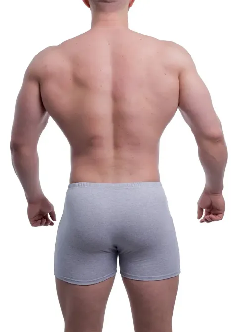 Труси чоловічі шорти однотонні з бавовни. Колір Сірий меланж Atlet 950119 Київ - фото 4