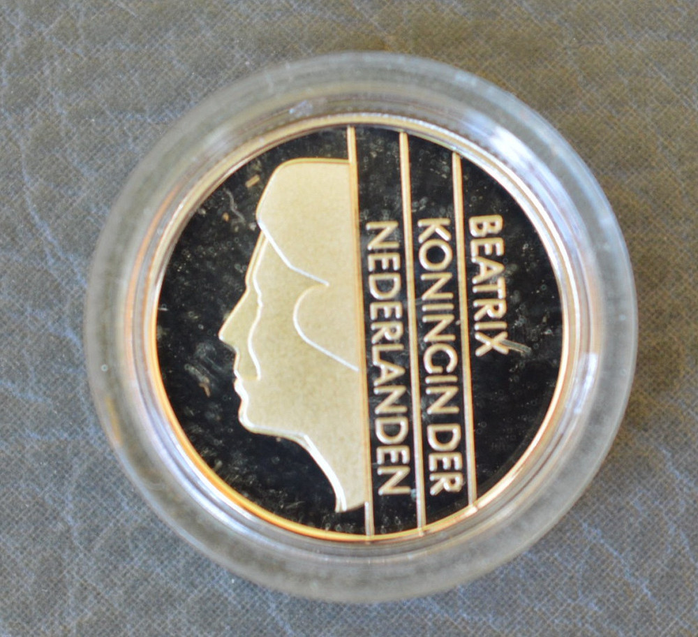 Монета 10 центів. 1984 рік, Нідерланди. (капсула) ПРУФ Полтава - фото 1